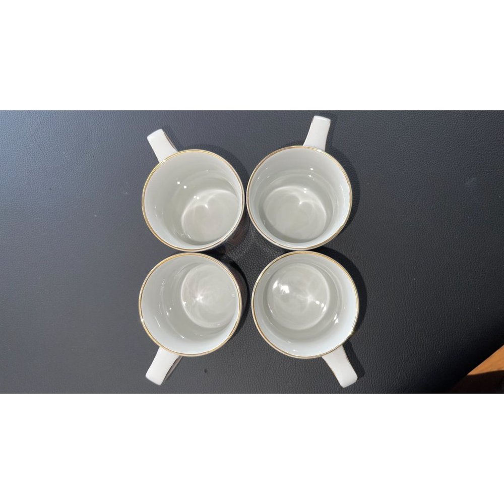 Vintage Otagiri Set Of 4 w/ Gold Coffee Mug Cup Japan fine Porcelain - Picture 14 of 17
